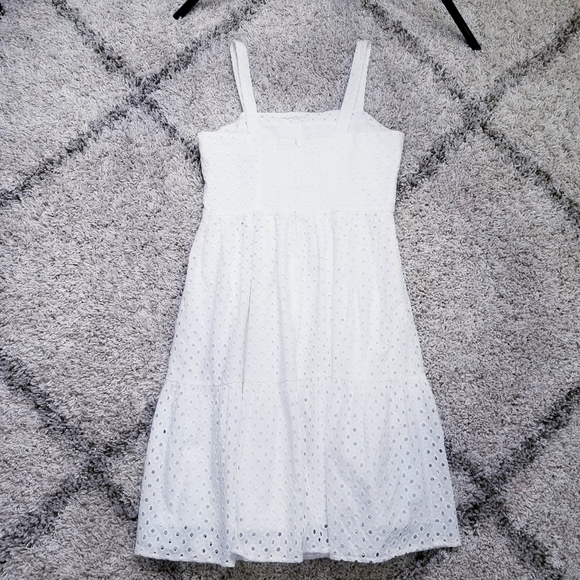 Vince Camuto Cotton Eyelet Tiered Dress Ivory / White Size 16 - Picture 4 of 7